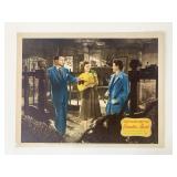 Claudia and David original 1946 vintage lobby card