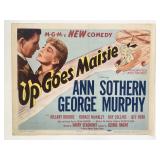 Up Goes Maisie original 1945 vintage lobby card
