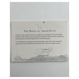 Governor of Alaska Sarah Palin facsimile card