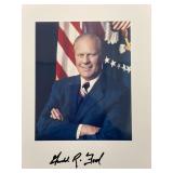 38th US President Gerald Ford signed photo