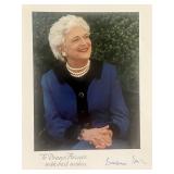 First Lady Barbara Bush signed photo