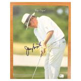 Professional golfer Jay Sigel signed magazine page