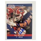 Buffalo Bills Will Wolford1990 NFL #445 signed...