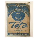 Toto Backstage Pass