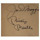 Joe DiMaggio and Mickey Mantle signature slip