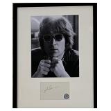 John Lennon framed signature collage