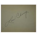 Lon Chaney Jr. signature slip