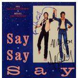 Paul McCartney and Michael Jackson signed Say...