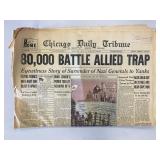 Chicago Daily Tribune Original 1943 Vintage...