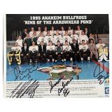 1995 Anaheim Bullfrogs signed team photo