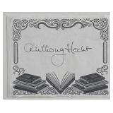 Poet Anthony Hecht original signature