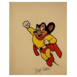 Mighty Mouse Ralph Bakshi original  signed drawing