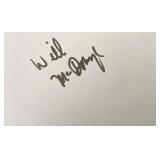 Sportswriter Will McDonough original signature