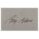 Fashion designer Bill Blass original signature