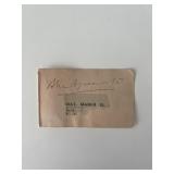 Allan Aynesworth original signature