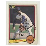 New York Mets Pat Zachary signed 1983 Donruss...