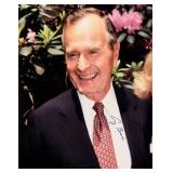 George Bush signed portrait photo