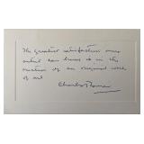 Painter Charles T. Coiner signed note