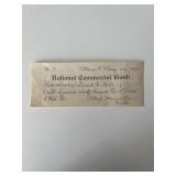 Governor of New York David B. Hill signed check