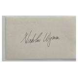 Nick Wyman original signature
