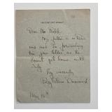 Polly Damrosch signed letter