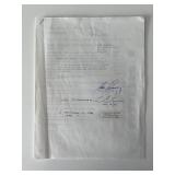 L. Eugene Root signed letter