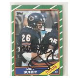 Chicago Bears Matt Suhey signed 1986 Topps #12...