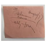 Wally Tora original signature