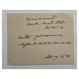 Alfred Wolmark signed note
