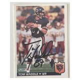 Chicago Bears Tom Waddle signed 1992 Fleer #50...