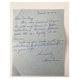 Anne Ives signed 1953 letter
