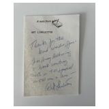 Art Linkletter signed note