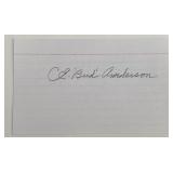 Pilot Bud Anderson original signature