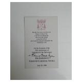 Edmund Casimir Szoka signed card
