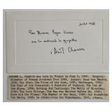 Andrew L. Chamson signed note and bio