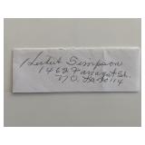 Herbert Simpson original signature