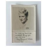 Mary Margaret McBride signed photo with note
