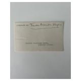 Author Frances Parkinson Keyes original signature
