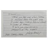 Antonio Fargas signed note