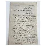 Rear Admiral William M. Folger Signed Letter