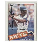 Mets George Foster signed 1985 Topps #170...