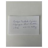 Olympian Evelyn Furtsch original signature