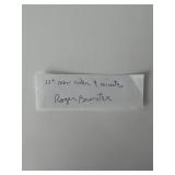 Roger Bannister original signature