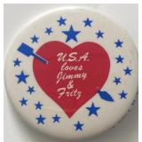 USA loves Jimmy & Fritz pin