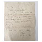 Actor Franklin Cover signed letter