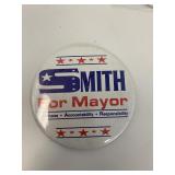 Smith for Mayor pin