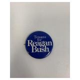 Texas for Reagan Bush pin