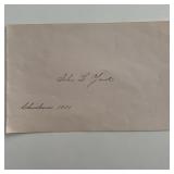 John Le Yard signature cut 1880