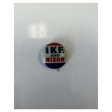 Ike and Nixon Presidential campaign pin