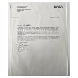 Astronaut Thomas D. Jones signed Nasa letter